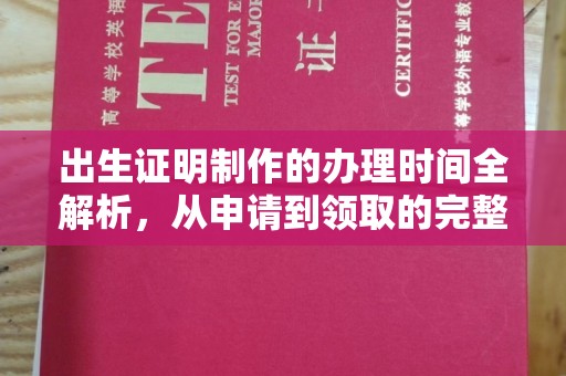 连南出生证明制作的办理时间全解析，从申请到领取的完整指南